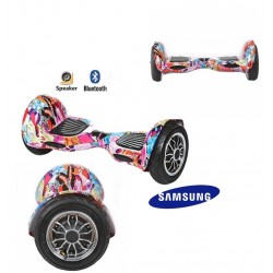 Riedis Dideliais pripučiamais ratais Smart BALANCE PINK GRAFFITI