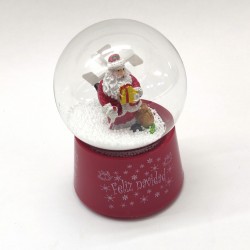 Kalėdinis sniego rutulys SANTA 10 cm