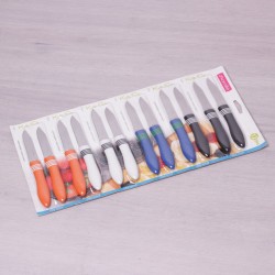 Peilių rinkinys 12 vnt, KAMILLE 5314 nerūdijančio plieno su plastikinėmis rankenomis
