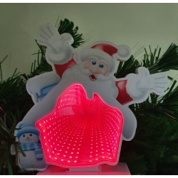 3D LED INFINITY Kalėdinė dekoracija Santa Claus