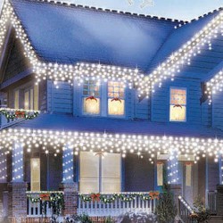 DIAMOND girlianda varvekliai BALTI 300 LED su storu laidu 12 m