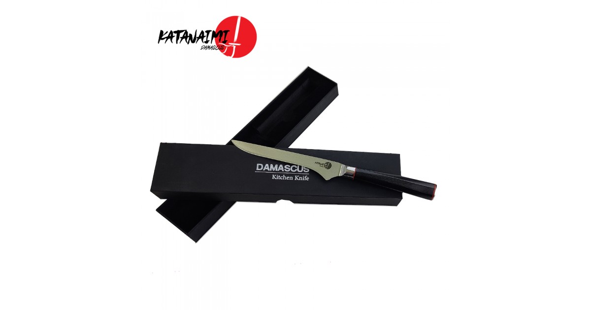 Damaskus plieno virtuvės peilis 15cm KATANAIMI 1033F