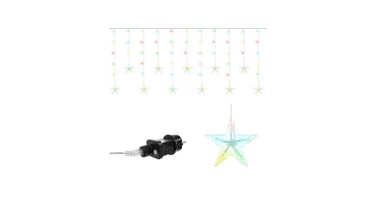 LED kalėdinė girlianda/varveliai Žvaigždės MIX108