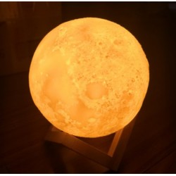Mėnulio formos pastatoma LED lempa -L- Šiltai balta