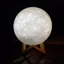 Mėnulio formos pastatoma LED lempa -M- Šaltai balta